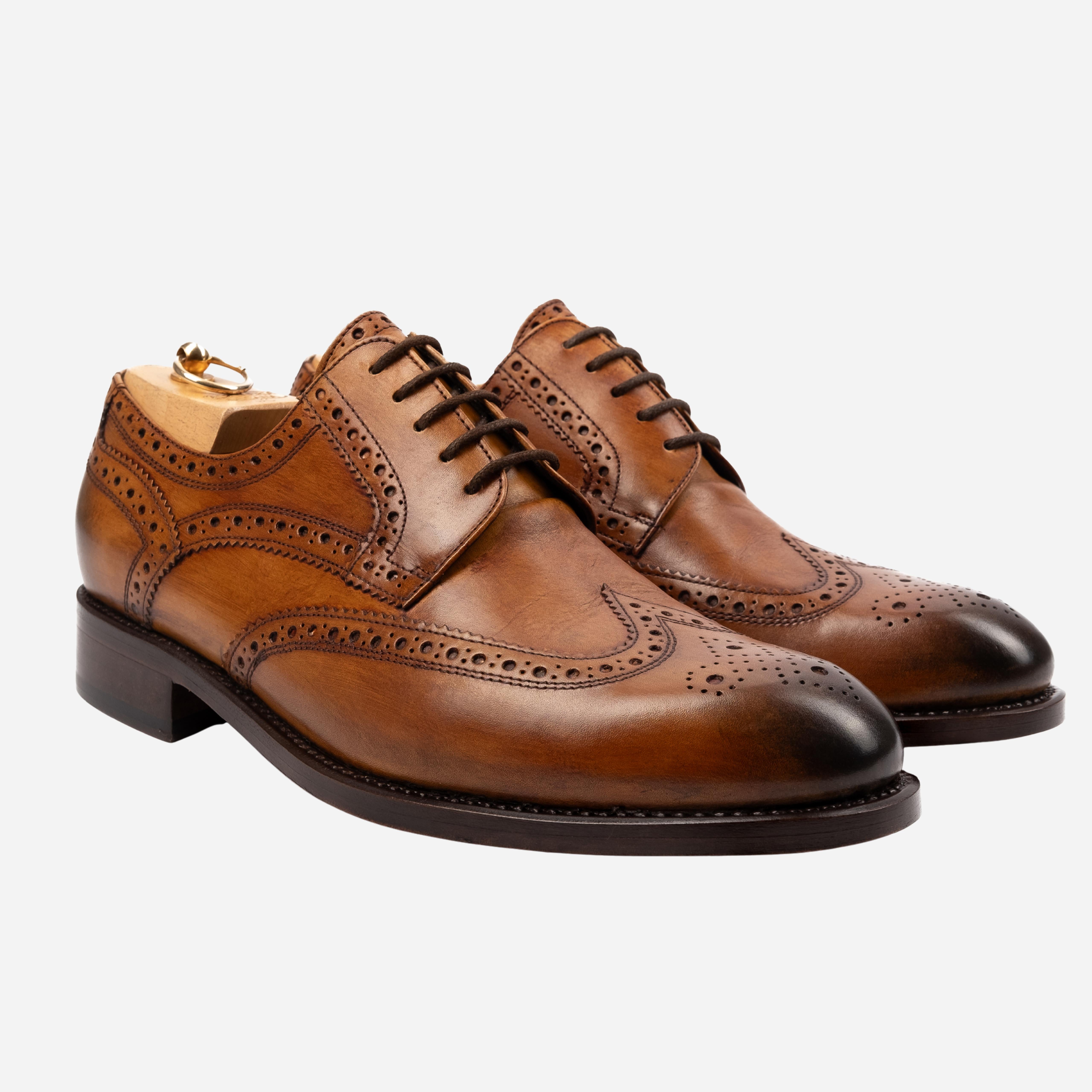 LARI  Derby in Pelle Dark Cammello LARI -DCR CALZOLERIA TOSCANA 39 