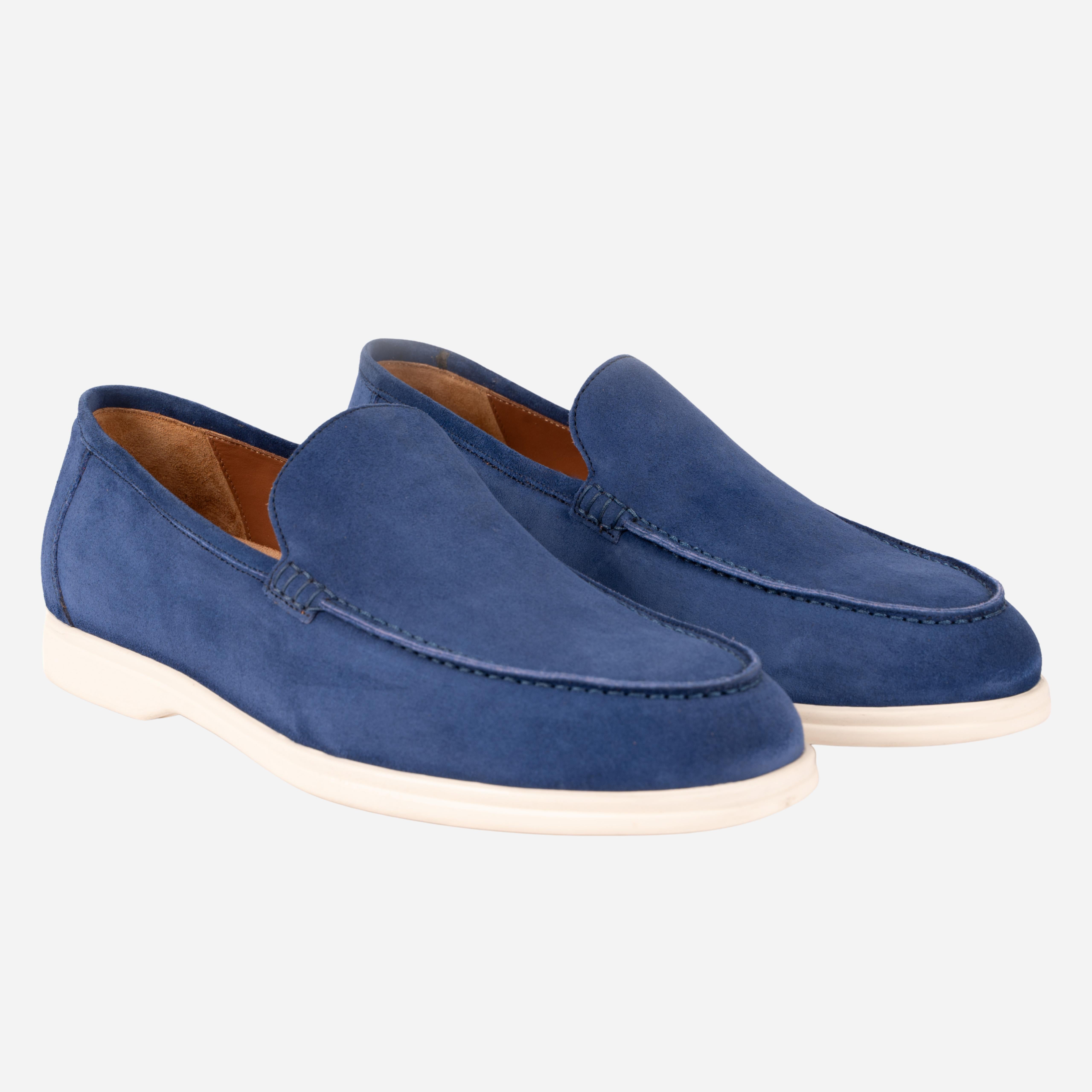 SOMMO  Mocassino Loafer Indigo<BR/> SOMMO -RVSNDG CALZOLERIA TOSCANA 39 