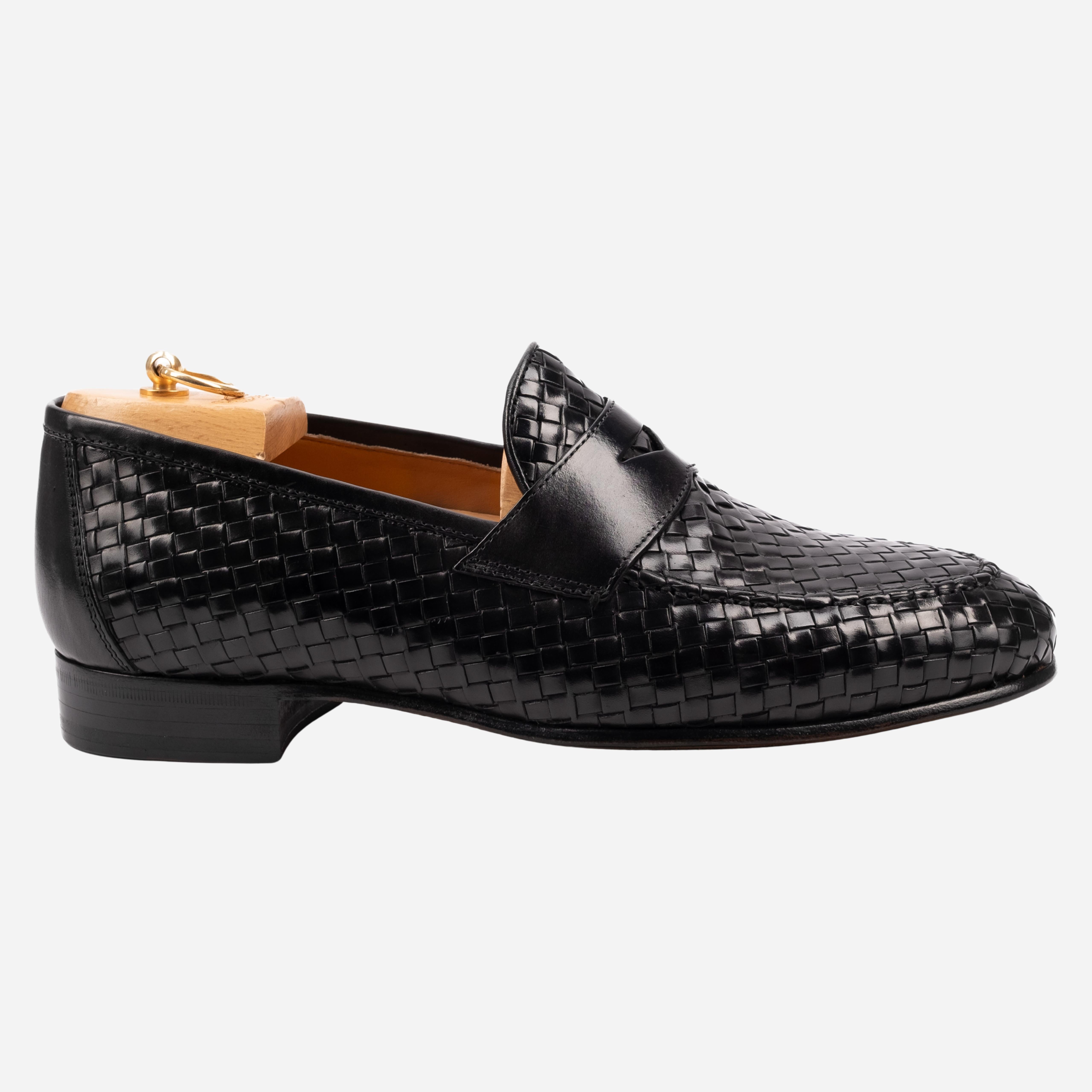 FORANO  Mocassino Loafer intrecciato Nero FORANO -NRO CALZOLERIA TOSCANA 39 