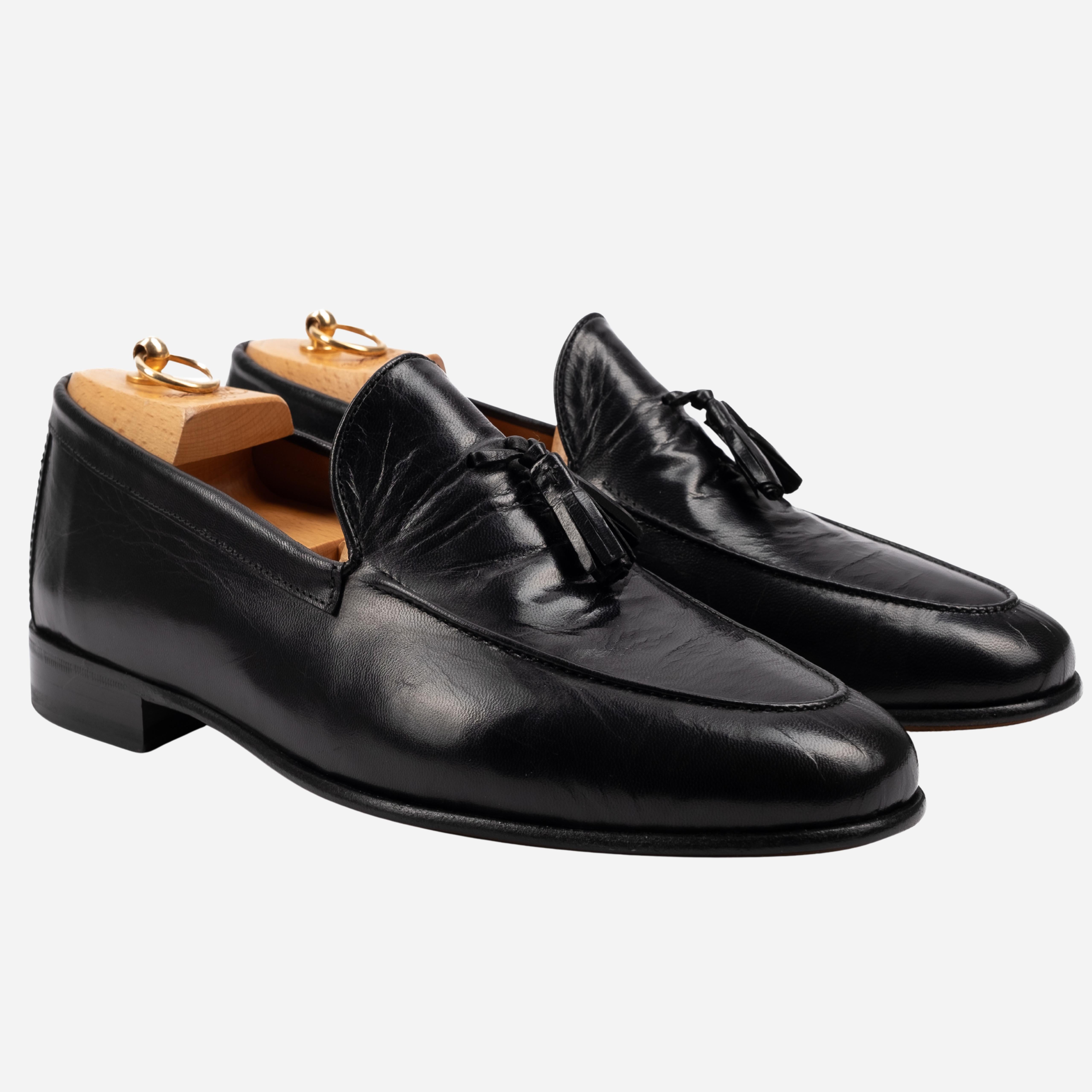 DOMASO  Mocassino Loafer con nappine nero DOMASO -NRO CALZOLERIA TOSCANA 39 