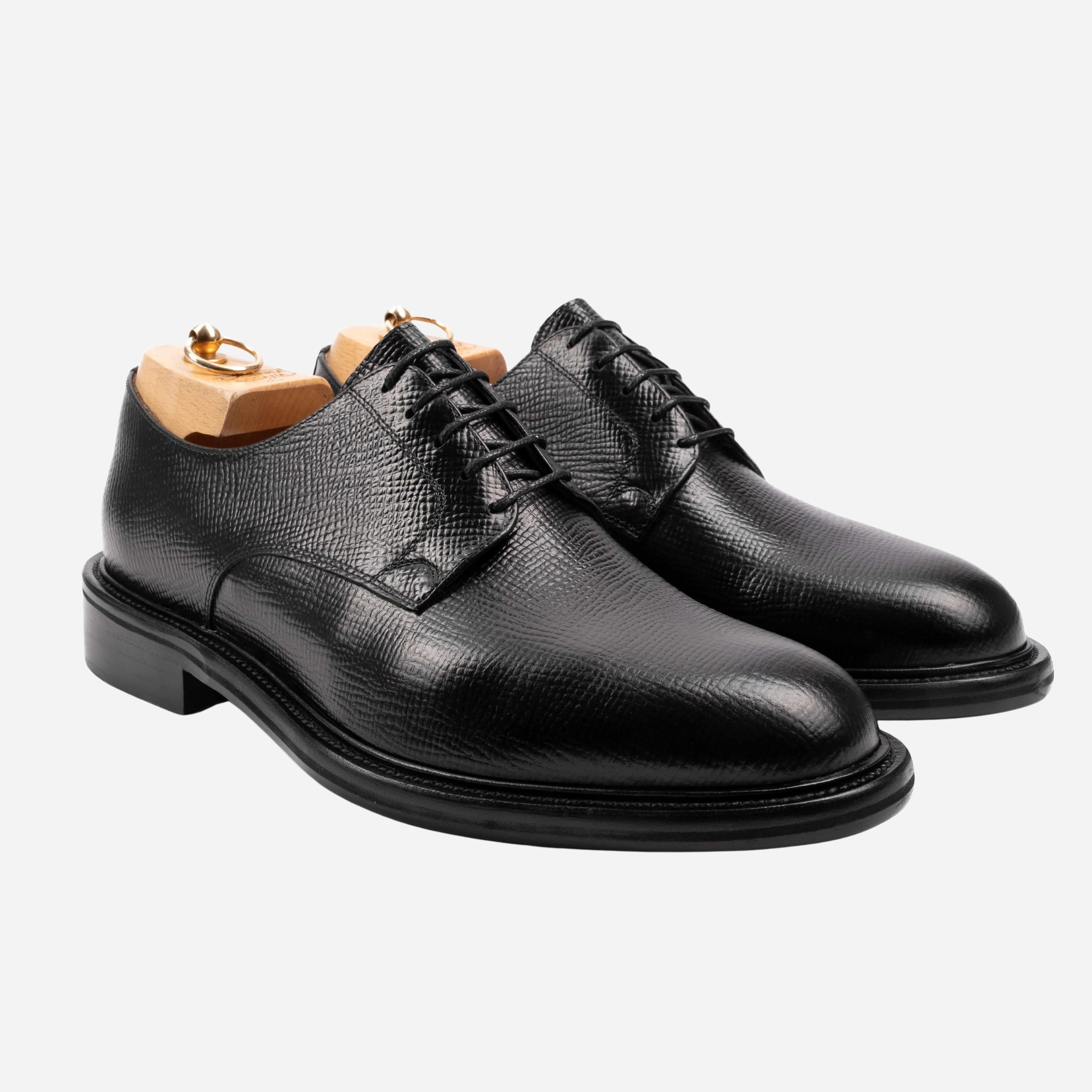 MIDAS  Derby in Pelle Martellata nero martellata MIDAS -DVSNRO CALZOLERIA TOSCANA 39 