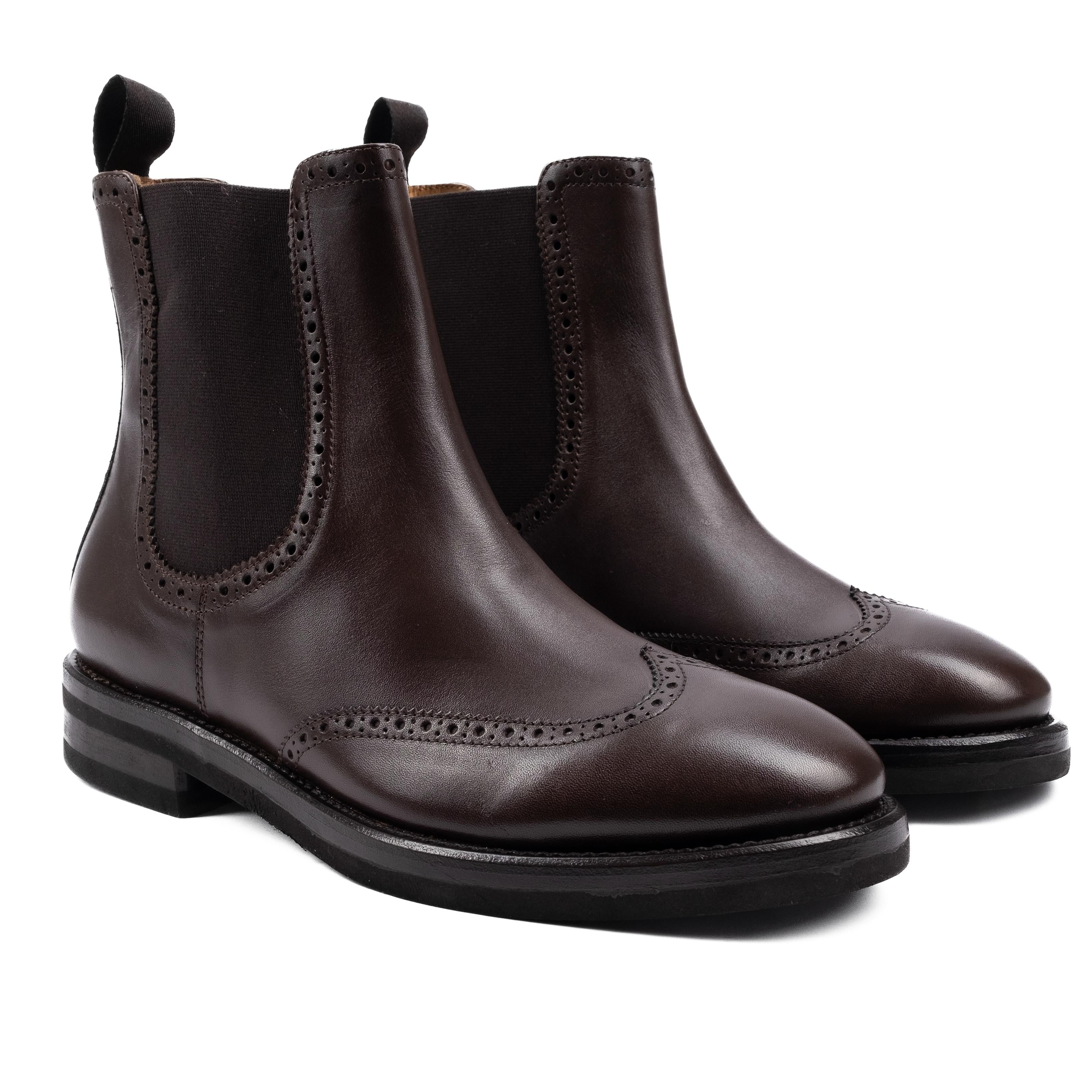 TARZO  Chelsea Boot Vitello testa di moro<BR/> TARZO -WSTTDM CALZOLERIA TOSCANA 39 