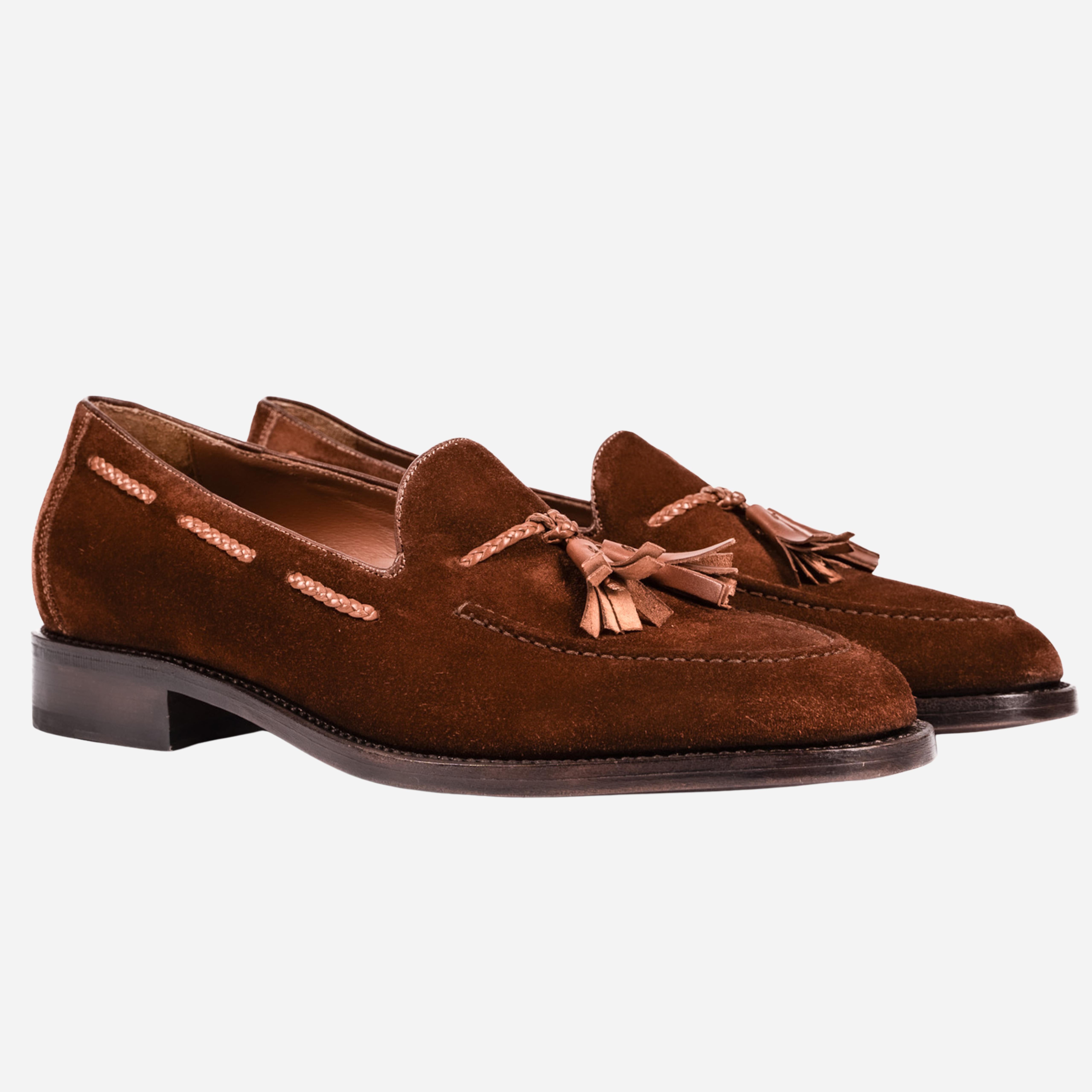 VARZI  Mocassino con Nappine Ruggine<BR/> VARZI -RVSRGG CALZOLERIA TOSCANA 339 