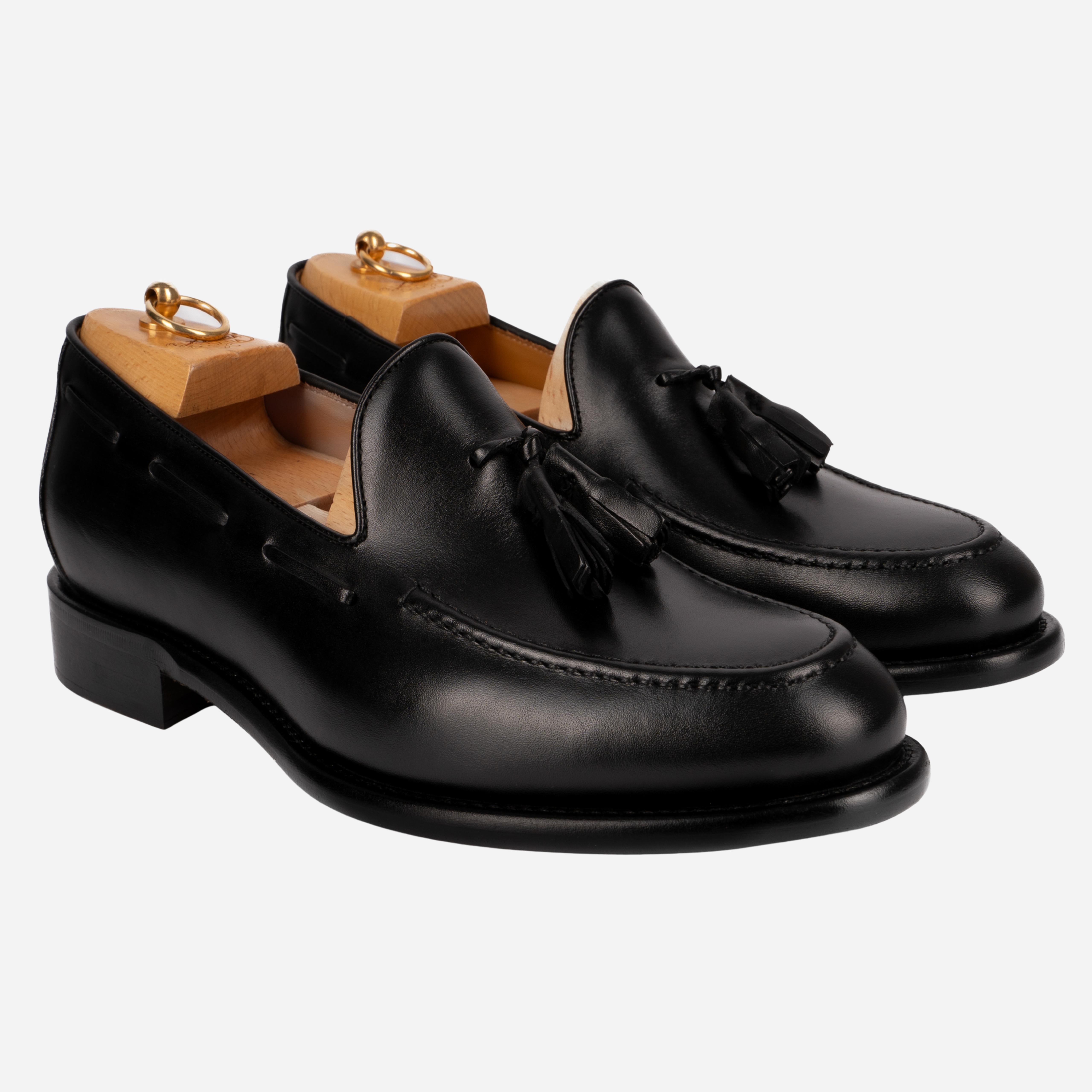 BORMIO  Mocassino Loafer Nero<BR/> BORMIO -WSTNRO CALZOLERIA TOSCANA 39 
