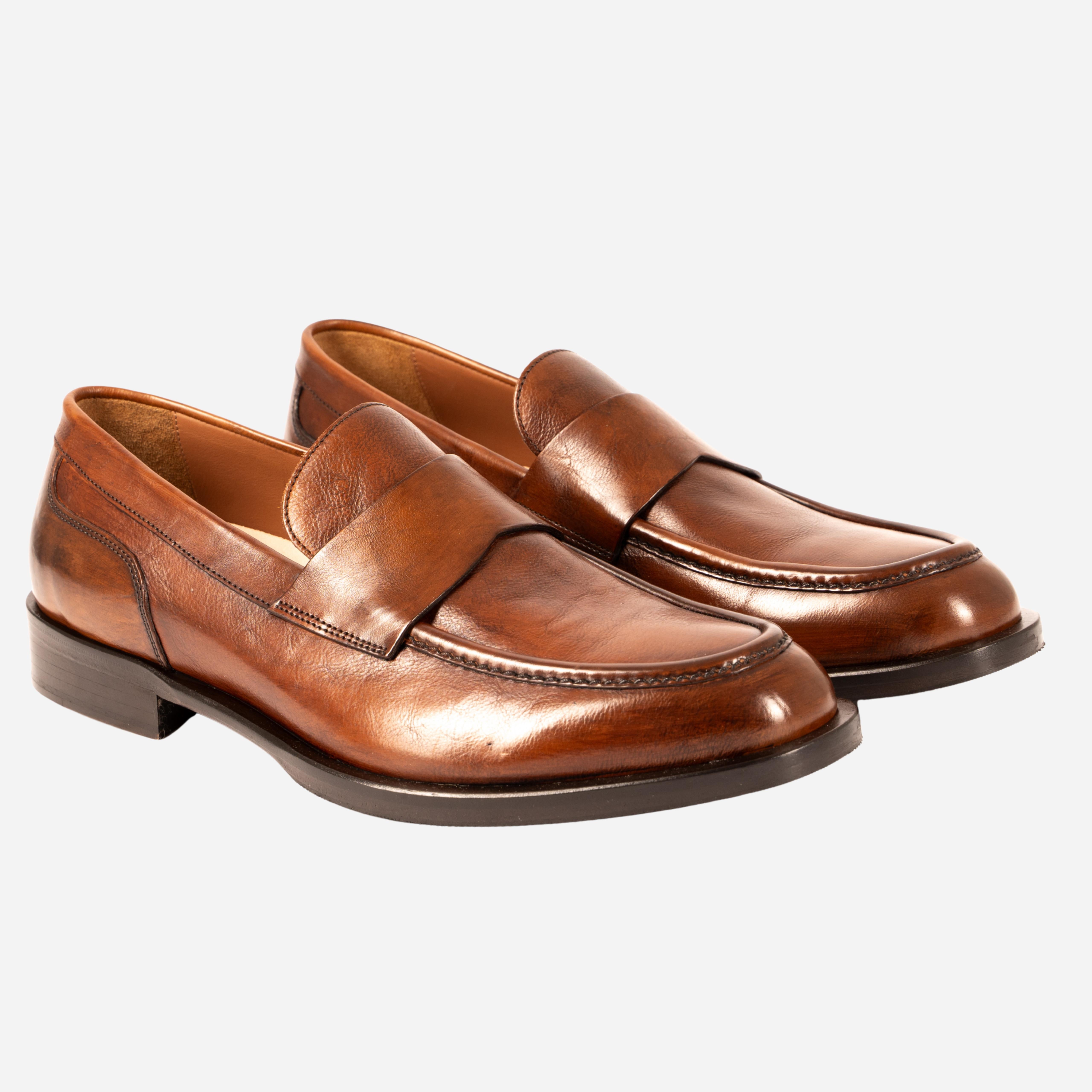 NEIVE  Mocassino Loafer Mogano<BR/> NEIVE -VCCMGN CALZOLERIA TOSCANA 39 