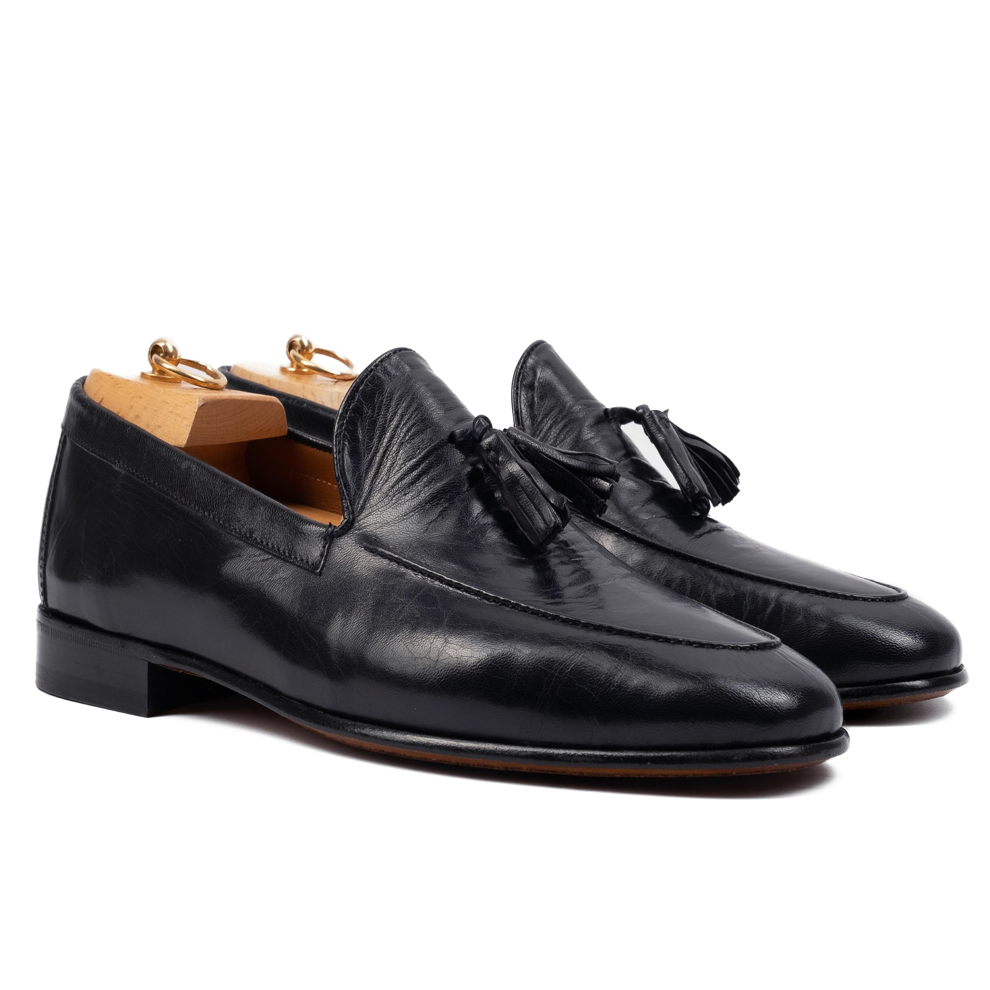 DOMASO  Mocassino Loafer con nappine Blu DOMASO -BLU CALZOLERIA TOSCANA 39 