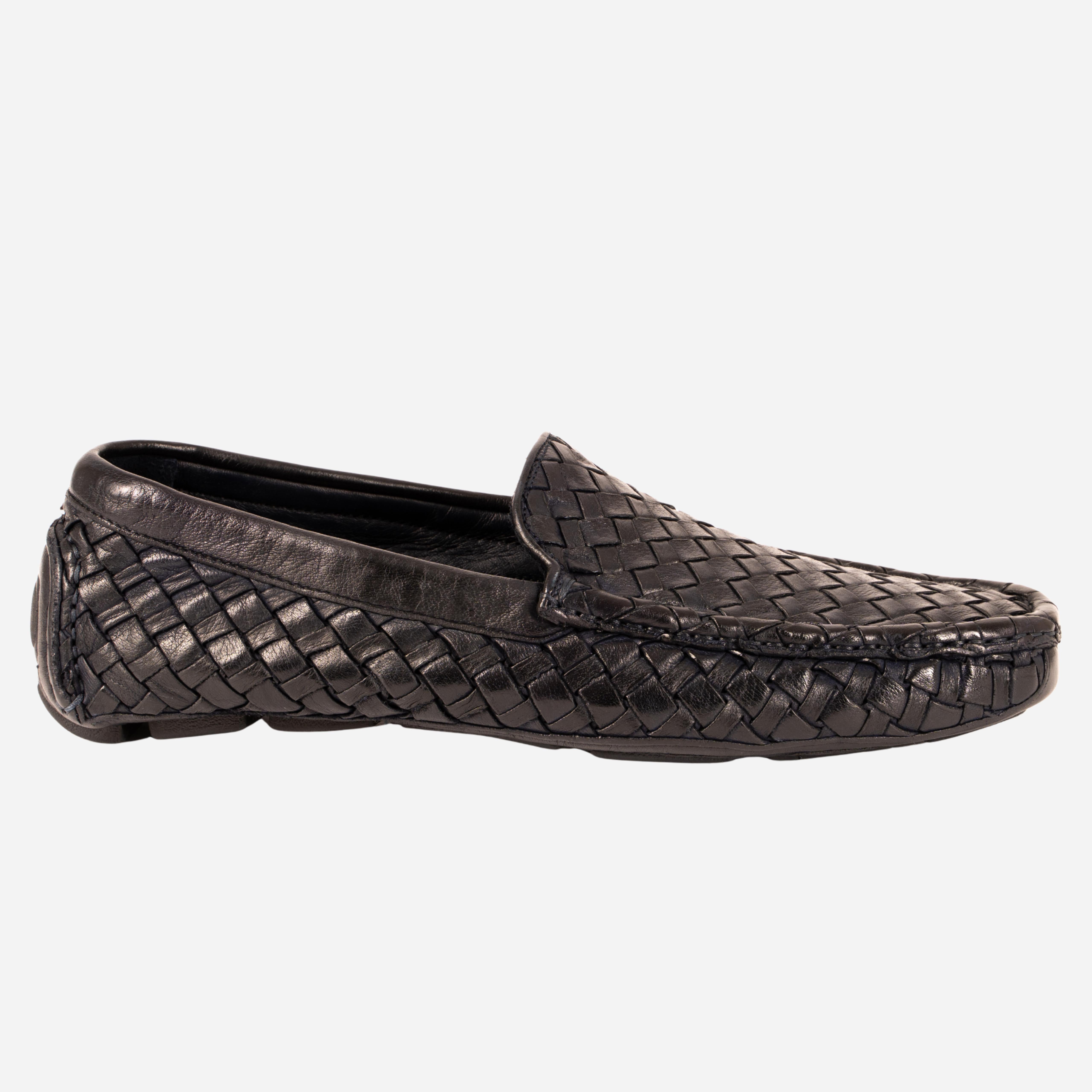 TIVOLI  Mocassino Intrecciato Blu<BR/> TIVOLI -BLU ROSSO FIORENTINO 