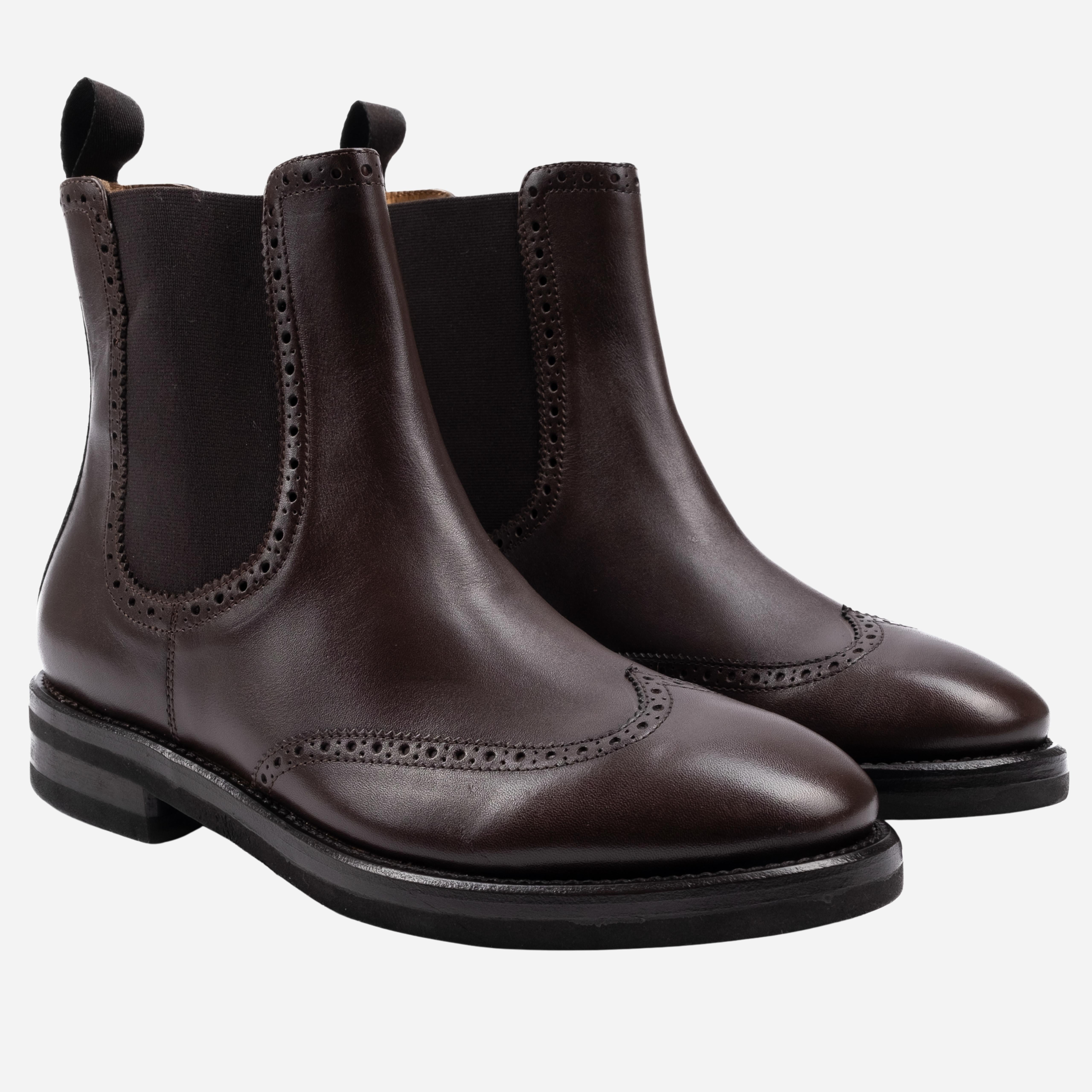TARZO  Chelsea Boot Vitello testa di moro<BR/> TARZO -WSTTDM CALZOLERIA TOSCANA 39 