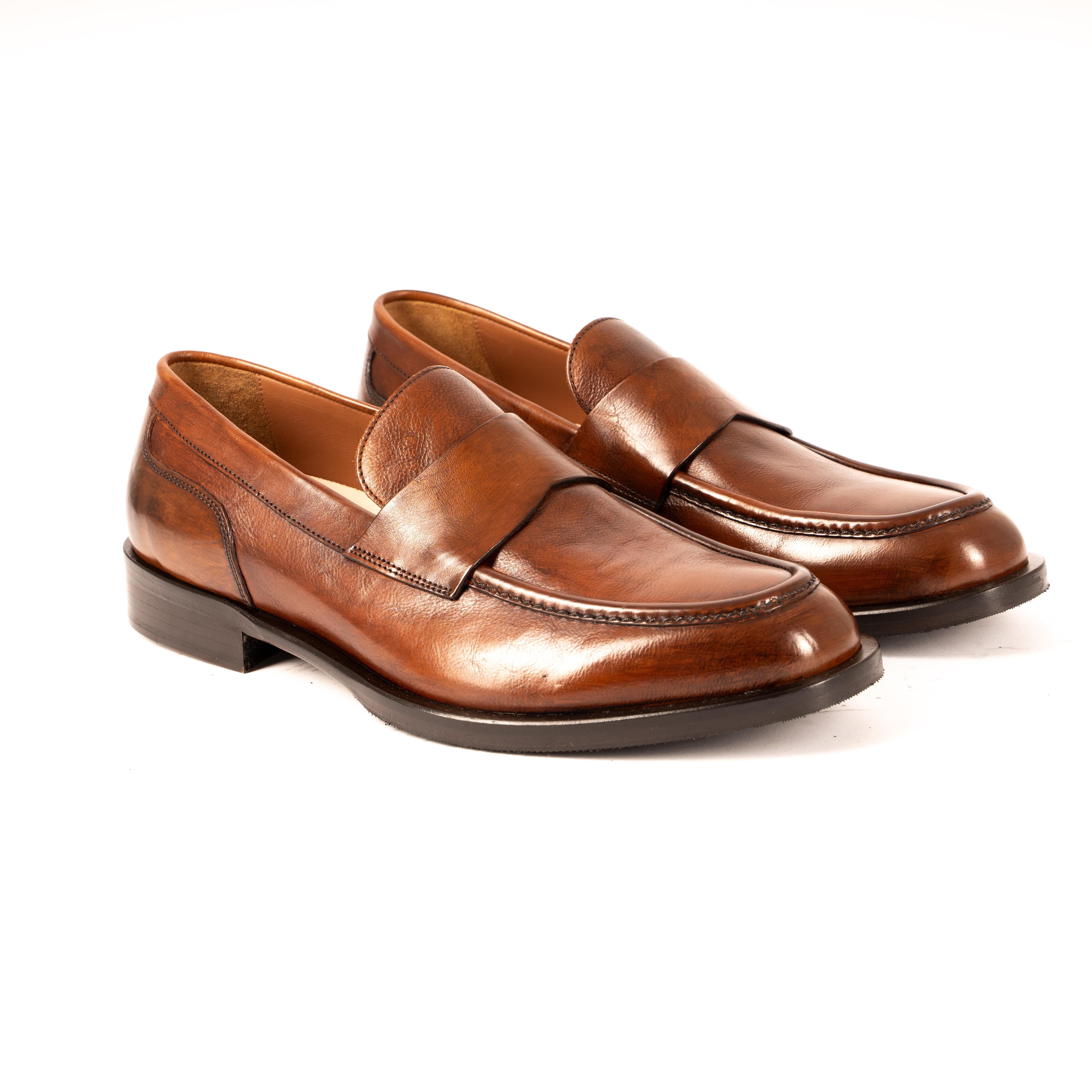 NEIVE  Mocassino Loafer Mogano<BR/> NEIVE -VCCMGN CALZOLERIA TOSCANA 39 