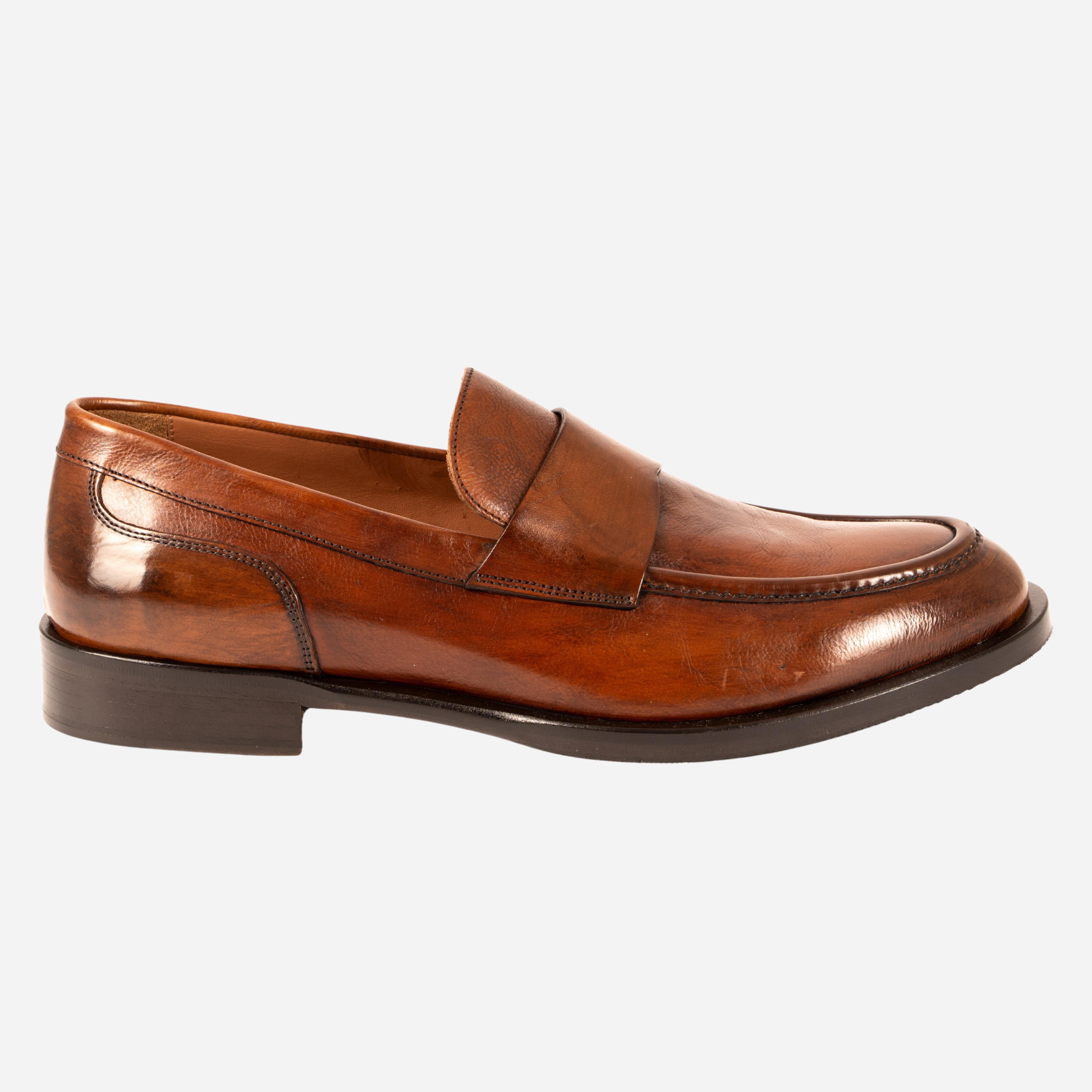 NEIVE  Mocassino Loafer Mogano<BR/> NEIVE -VCCMGN CALZOLERIA TOSCANA 39 