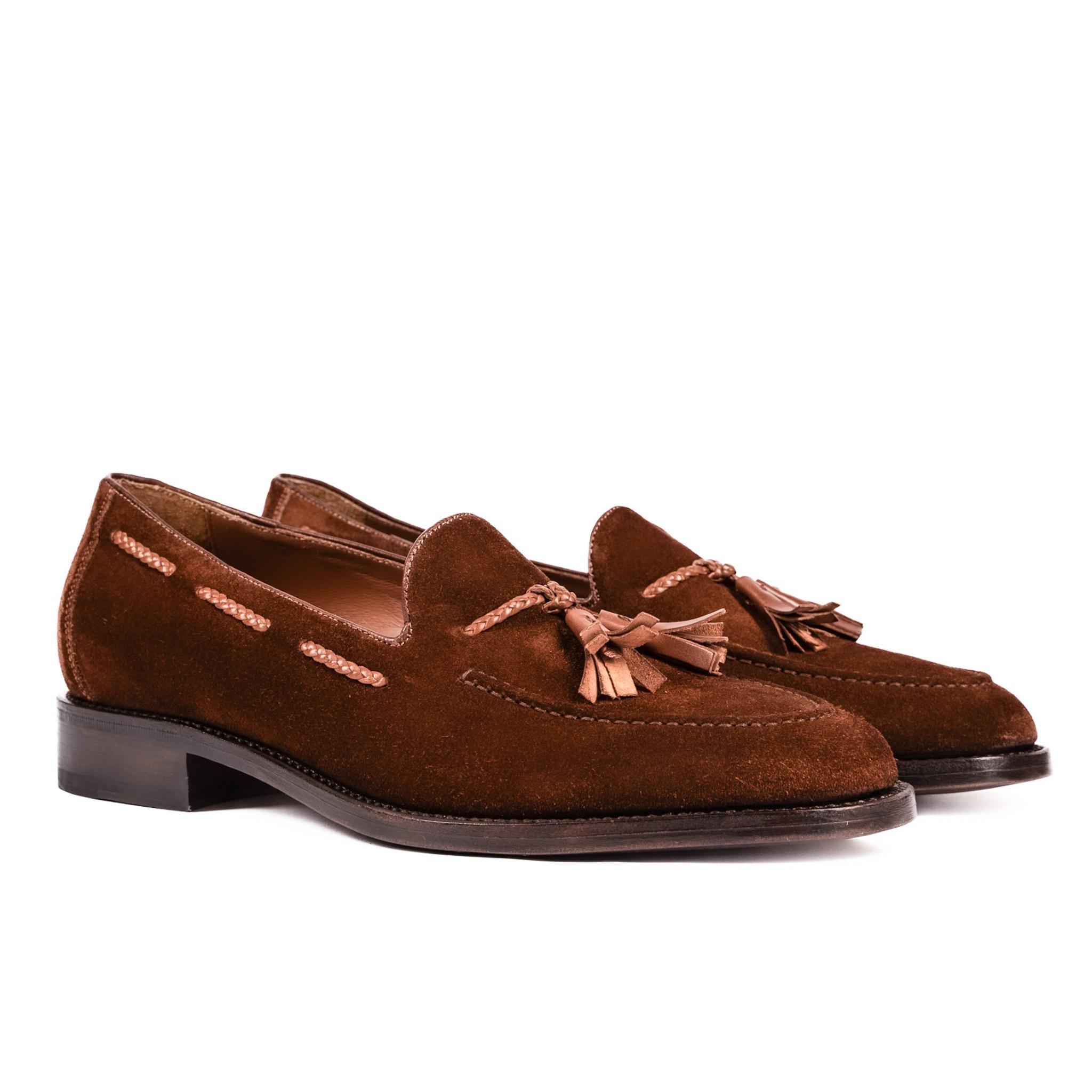 VARZI  Mocassino con Nappine Ruggine<BR/> VARZI -RVSRGG CALZOLERIA TOSCANA 339 
