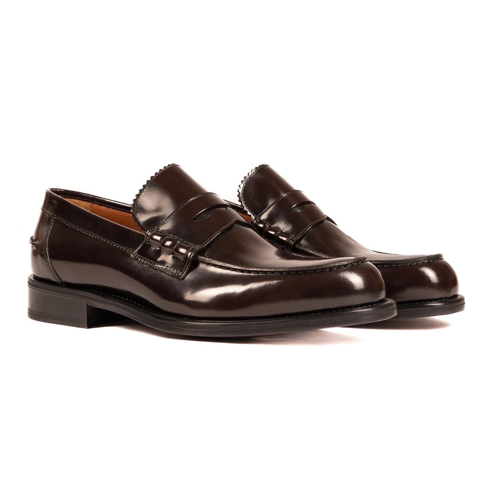 TRES  Mocassino Loafer Bordeaux<BR/> TRES -CRDBRD CALZOLERIA TOSCANA 39 