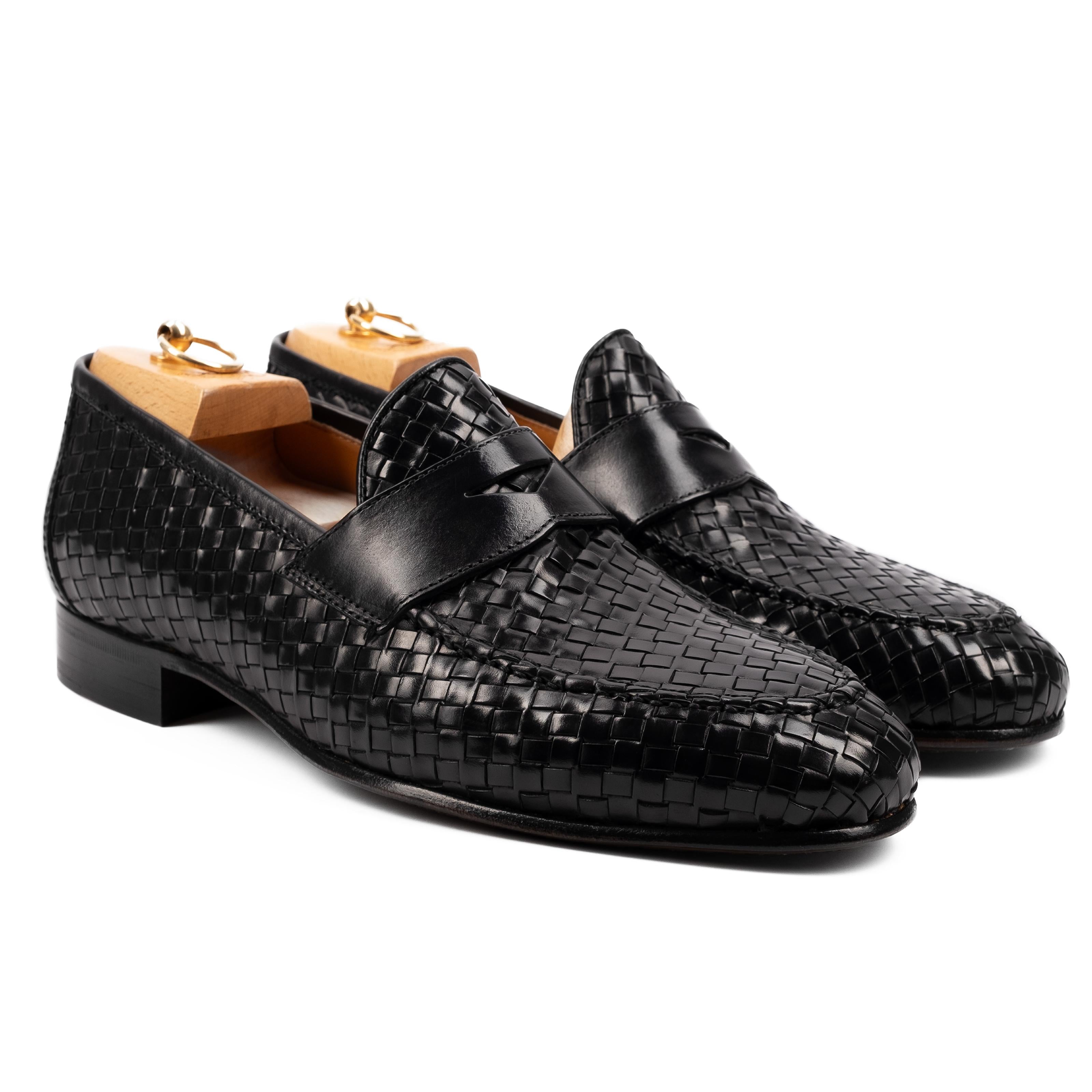 FORANO  Mocassino Loafer intrecciato Nero FORANO -NRO CALZOLERIA TOSCANA 39 