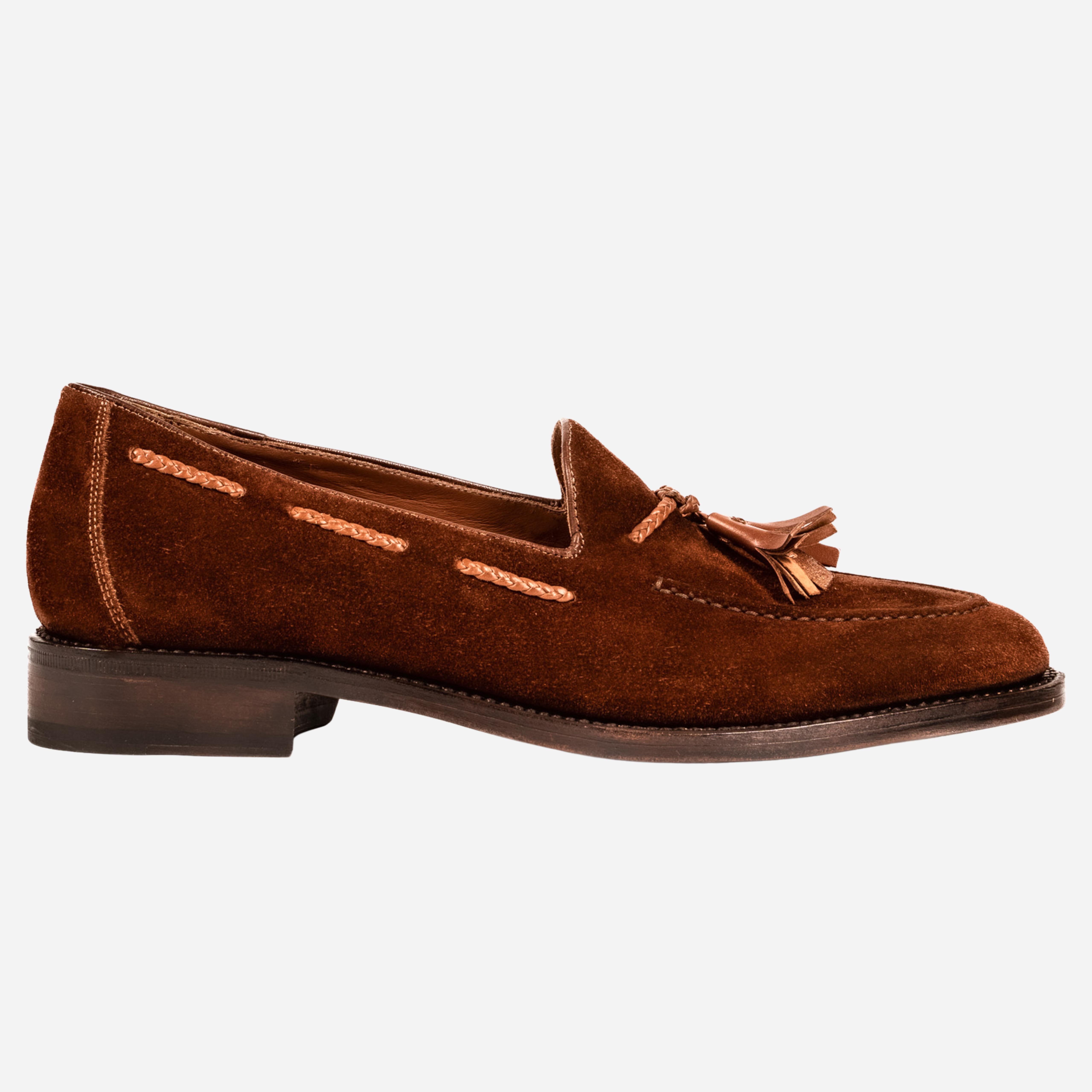 VARZI  Mocassino con Nappine Ruggine<BR/> VARZI -RVSRGG CALZOLERIA TOSCANA 339 