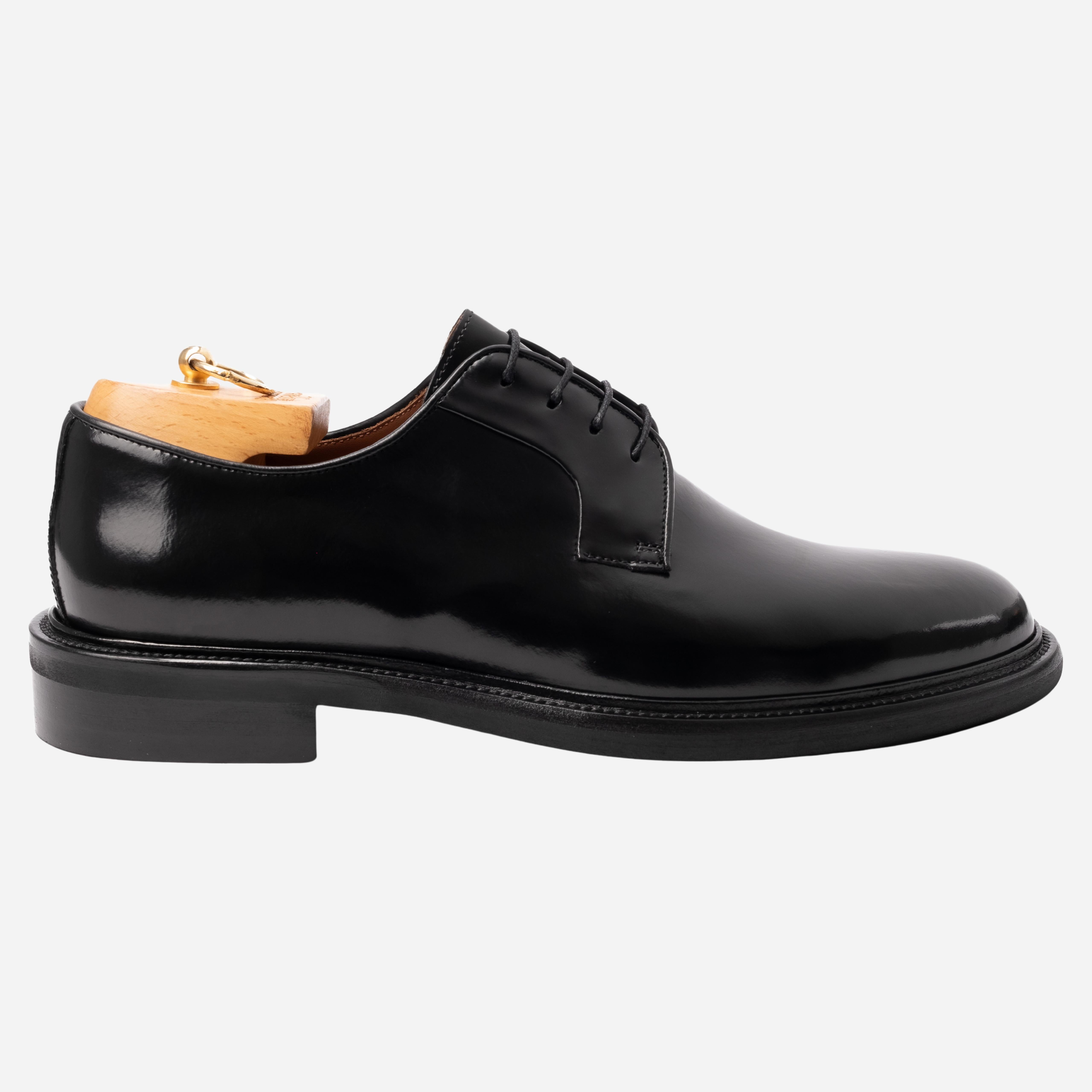 KIMON  Derby in Pelle Liscia nero<BR/> KIMON -ABRNRO CALZOLERIA TOSCANA 39 