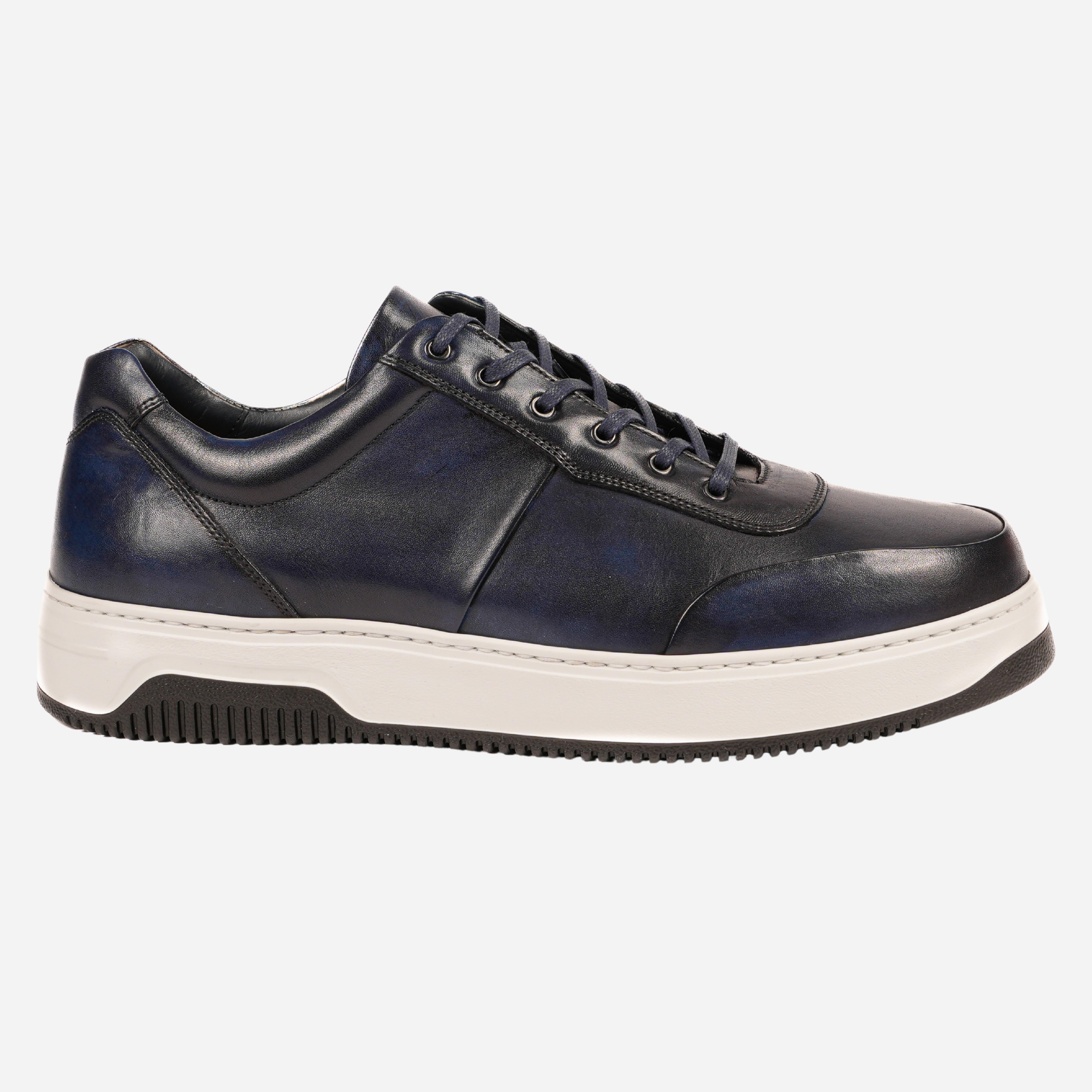 RIVES  Sneakers in Pelle Blu Disco RIVES -SHDBLD ROSSO FIORENTINO 