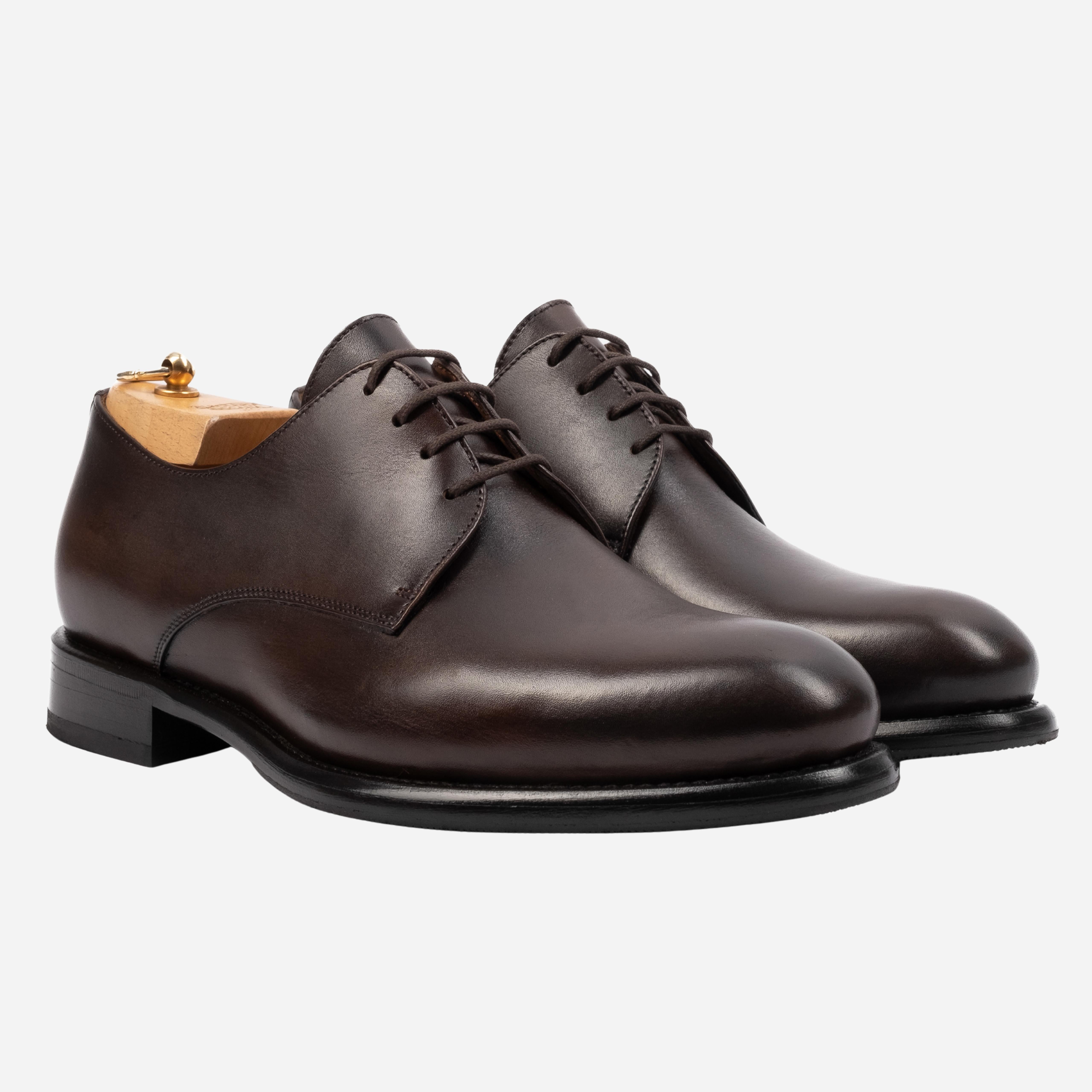 MORES  Derby in Pelle Liscia Testa di Moro MORES -WSTTDM CALZOLERIA TOSCANA 39 